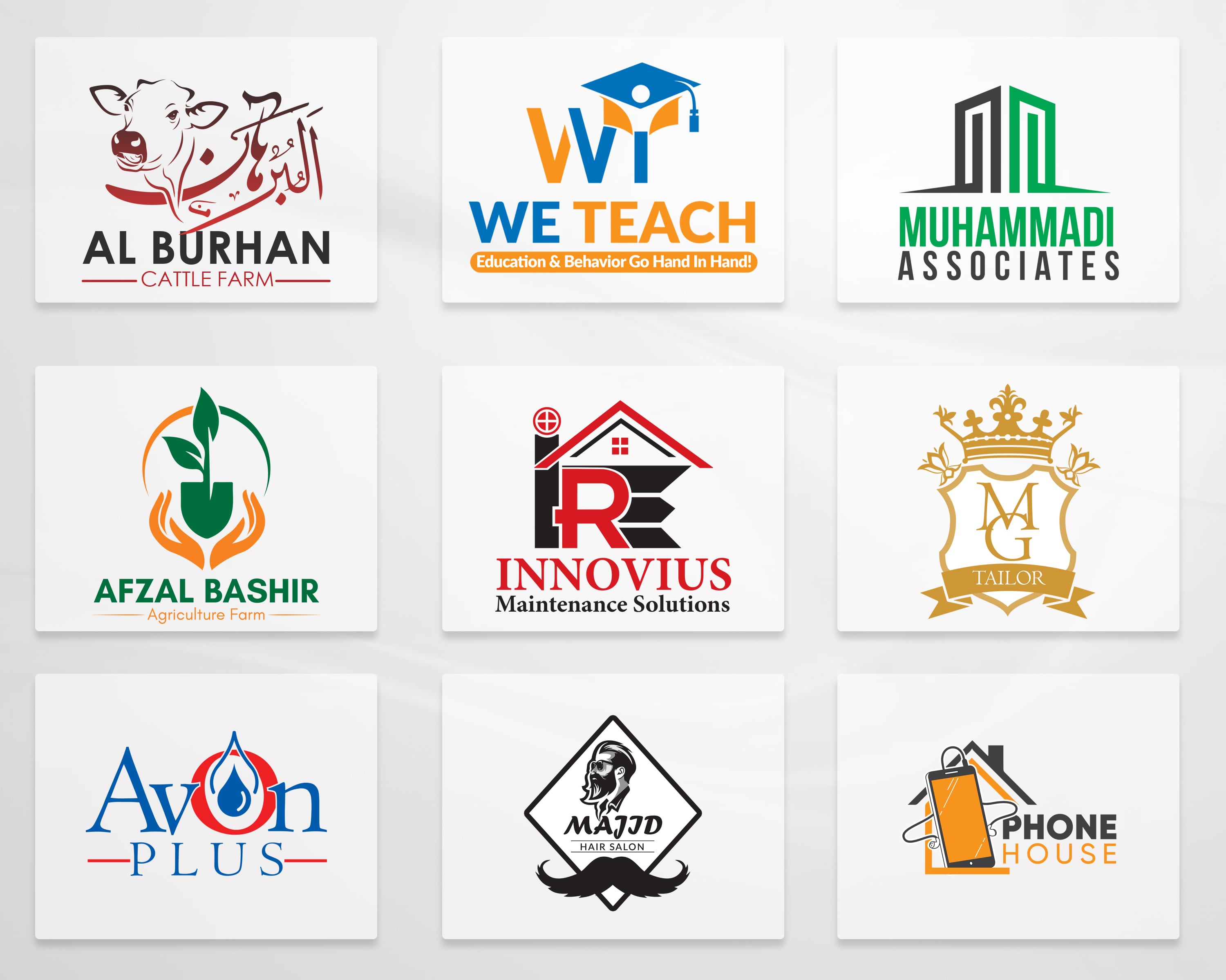 Modern logo design Pakistan creative branding example 2026