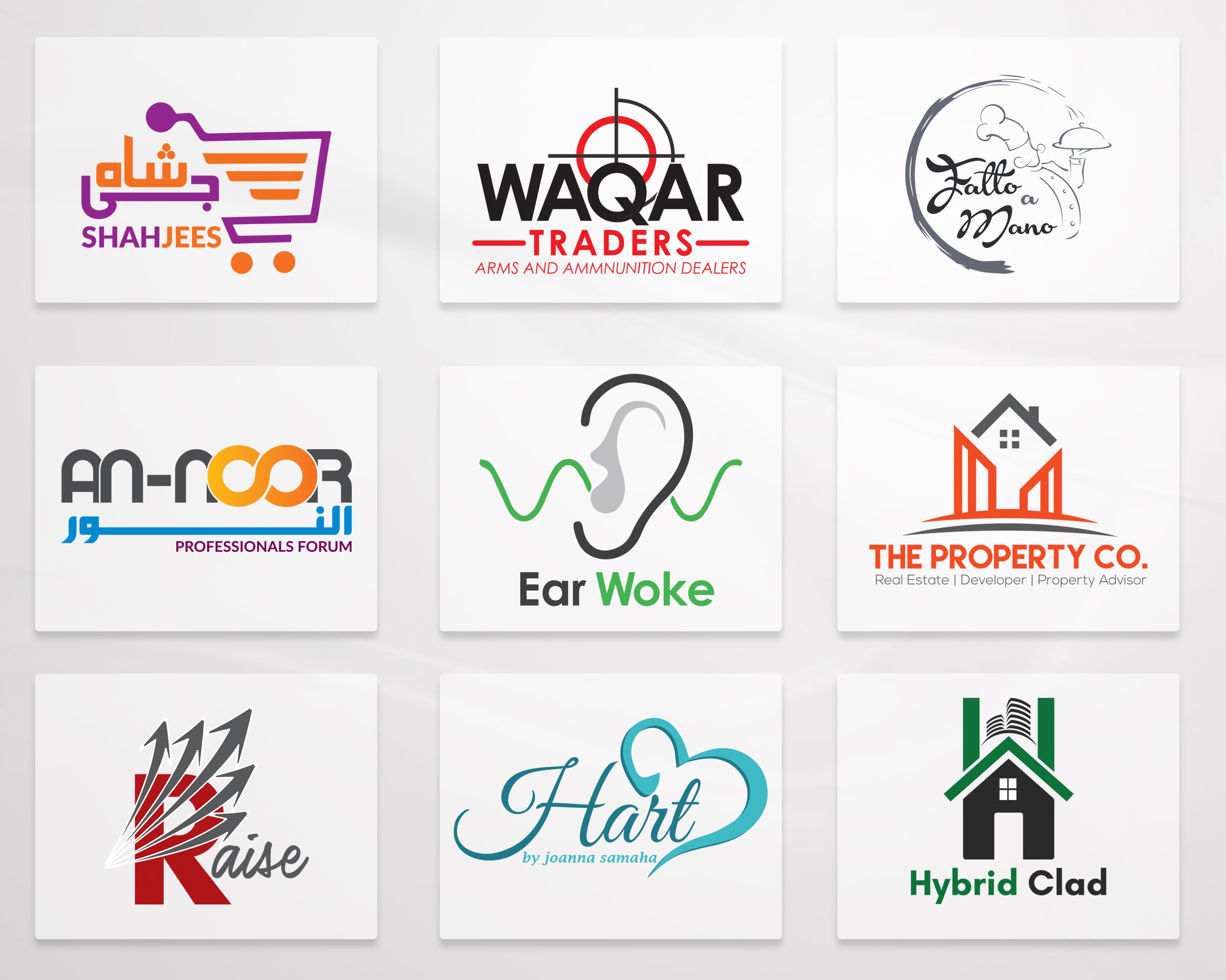 Creative logo design ideas Pakistan brand identity sample 2026