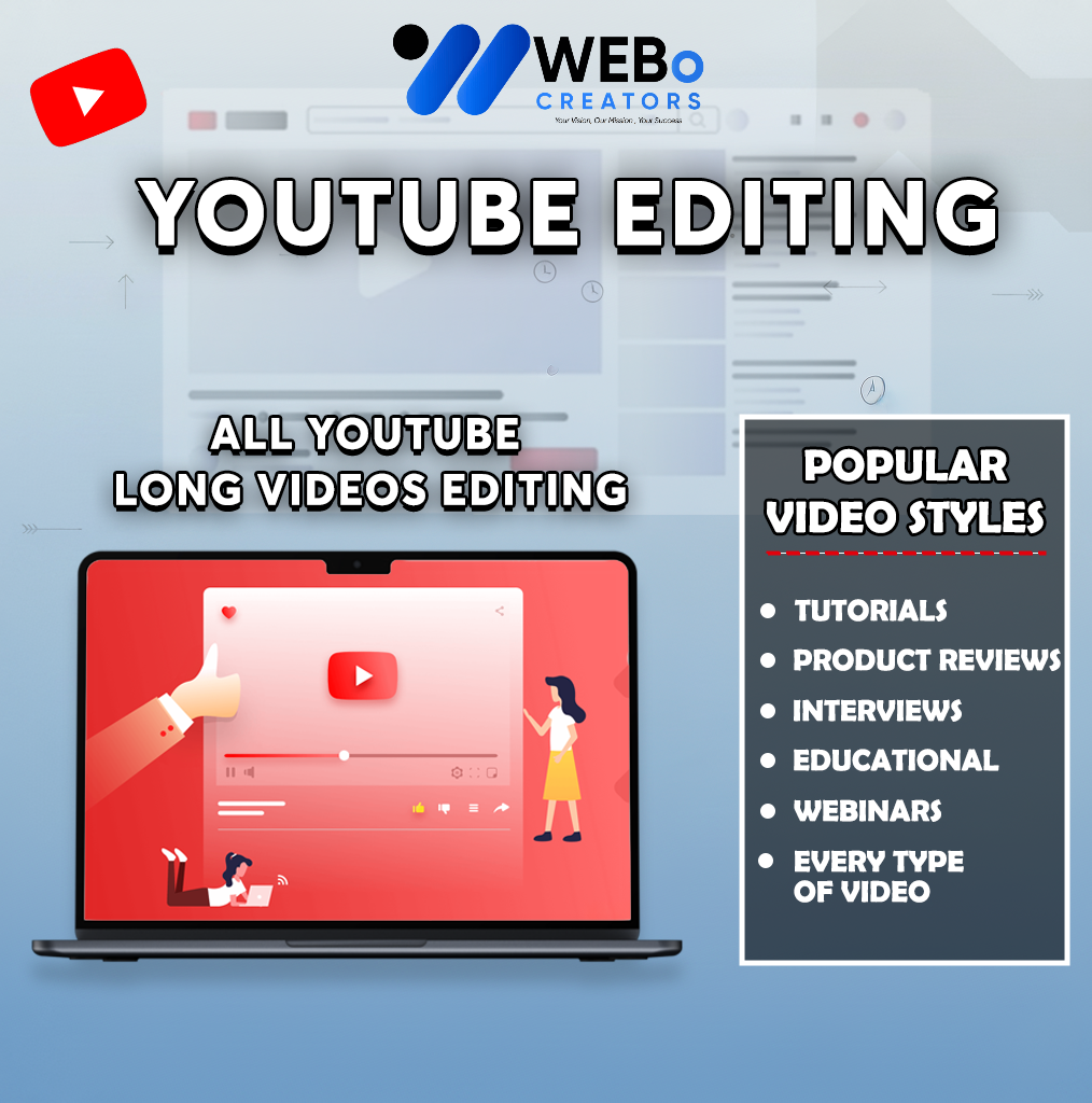 YouTube Video Editing Services at Affordable Cost - Hire Experienced YouTube Video Editors in Pakistan